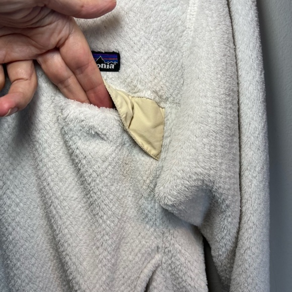 Patagonia Womens Retool Snap T Pullover Sweater Jacket Off White Pocket Sz Small - Picture 5 of 13